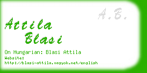 attila blasi business card